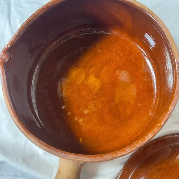 Handmade French Clay Cooking Pot. Le Cordon Bleu. France